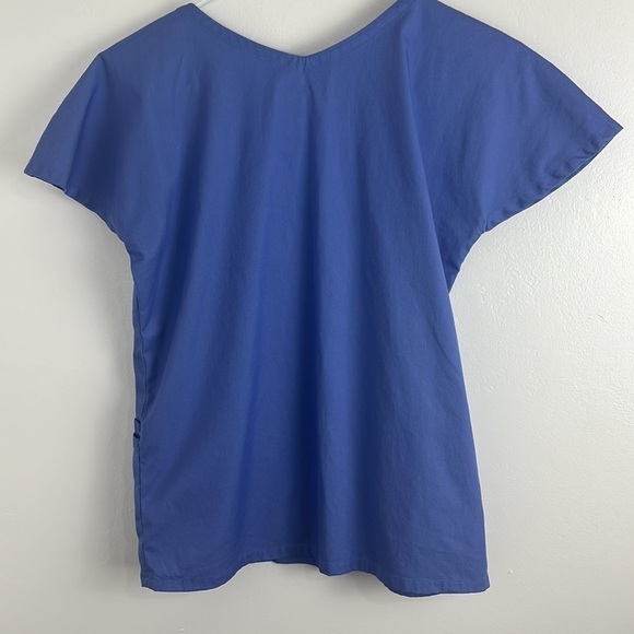 Jaanuu Purple Cotton Scrub Top - Picture 4 of 5